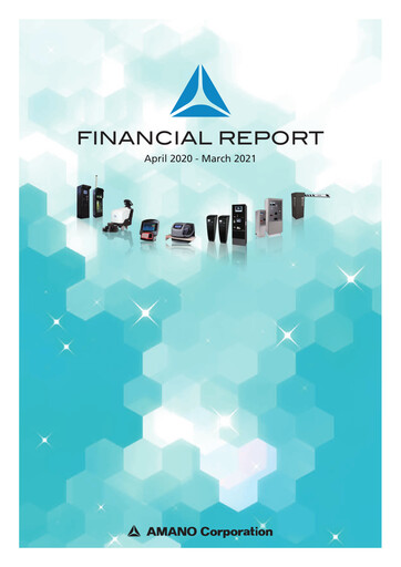 Thumbnail Amano Corporation Annual Report fy2021
