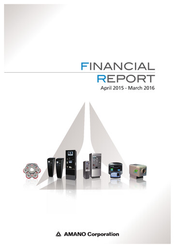 Thumbnail Amano Corporation Financial Report fy2016