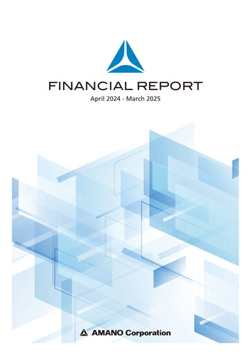 Thumbnail Amano Corporation Financial Report fy2025