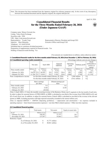 Thumbnail Money Forward Quarterly Report 2026-q1