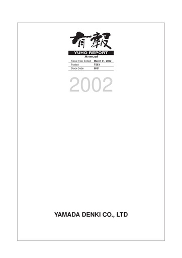 Thumbnail Yamada Holdings Annual Report 2002