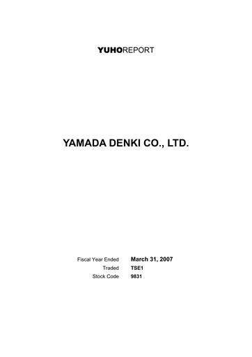 Thumbnail Yamada Holdings Annual Report 2007