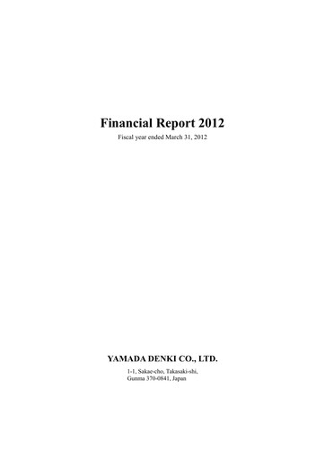 Thumbnail Yamada Holdings Financial Statement fy2012