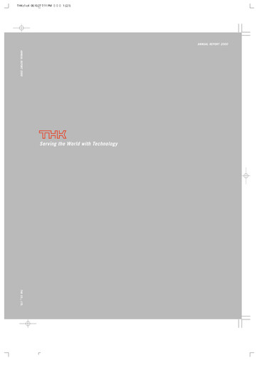 Thumbnail THK Co. Annual Report 2000