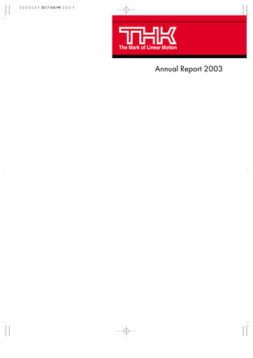 Thumbnail THK Co. Annual Report 2003