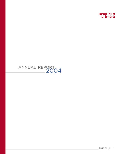 Thumbnail THK Co. Annual Report 2004