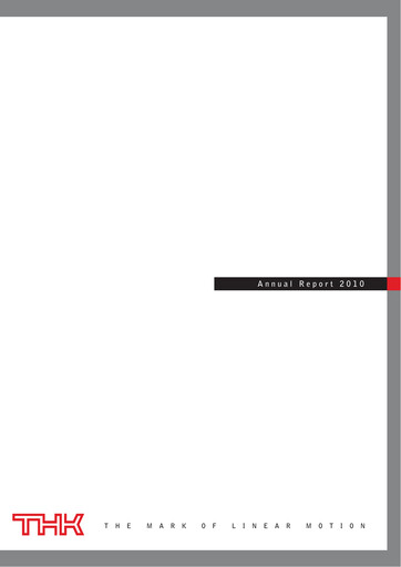 Thumbnail THK Co. Annual Report 2010