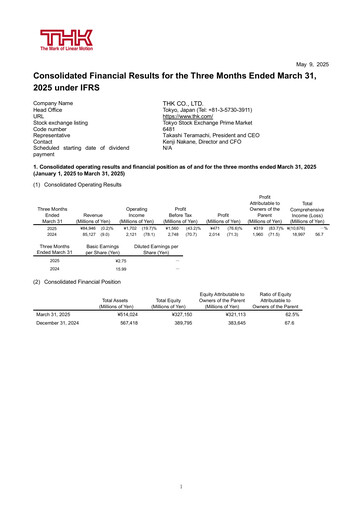 Vorschaubild THK Co. Quartalsbericht 2025-q1