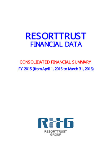Thumbnail Resorttrust Financial Statement fy2015