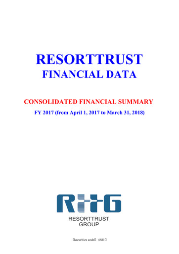 Thumbnail Resorttrust Financial Statement fy2017