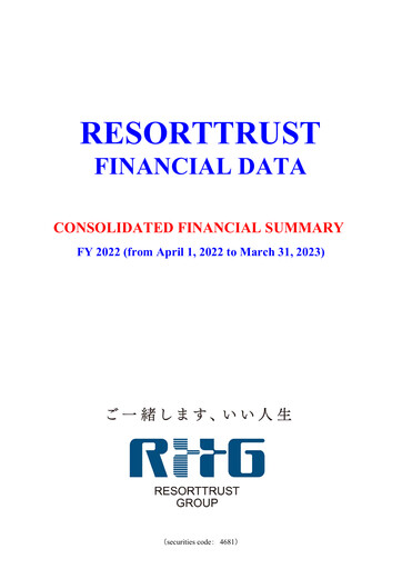 Thumbnail Resorttrust Financial Statement fy2022