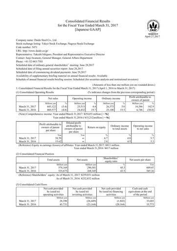 Thumbnail Daido Steel Financial Statement fy2016