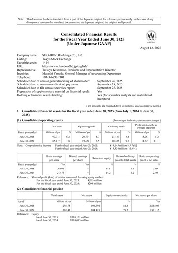 Thumbnail SHO-BOND Holdings Financial Statement fy2025