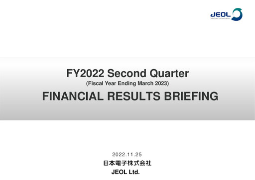 Vorschaubild JEOL Ltd. Quartalsbericht 2022-q2