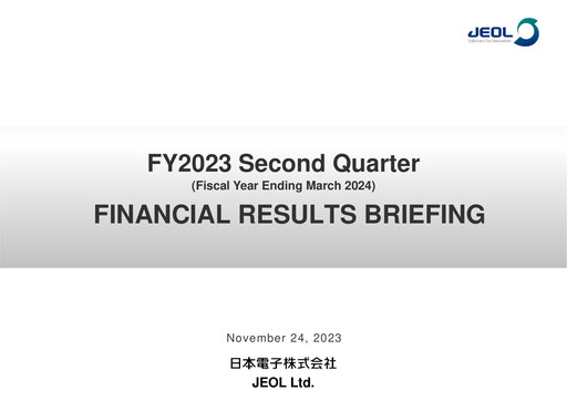 Thumbnail JEOL Ltd. Quarterly Report 2023-q2