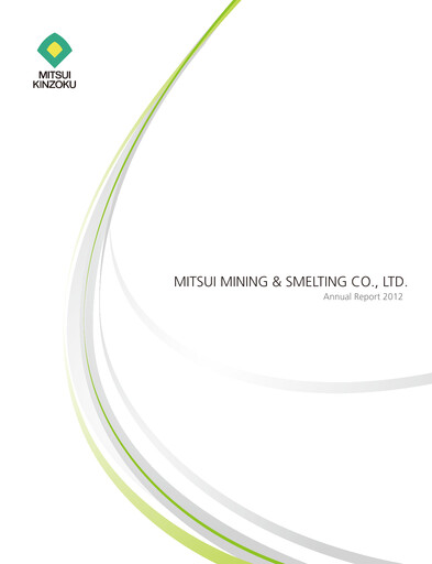 Miniature Mitsui Mining & Smelting Rapport annuel 2012