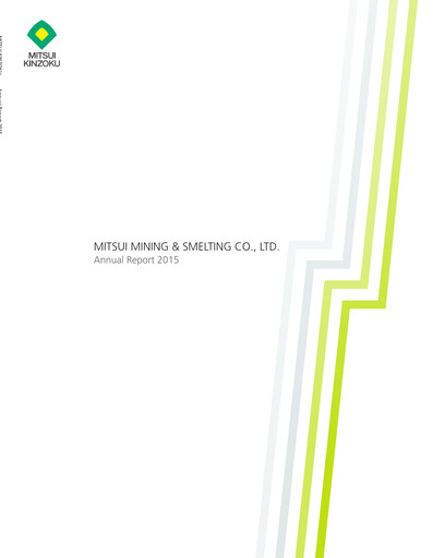 Miniature Mitsui Mining & Smelting Rapport annuel 2015
