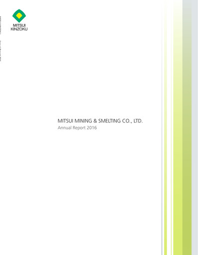 Miniature Mitsui Mining & Smelting Rapport annuel 2016
