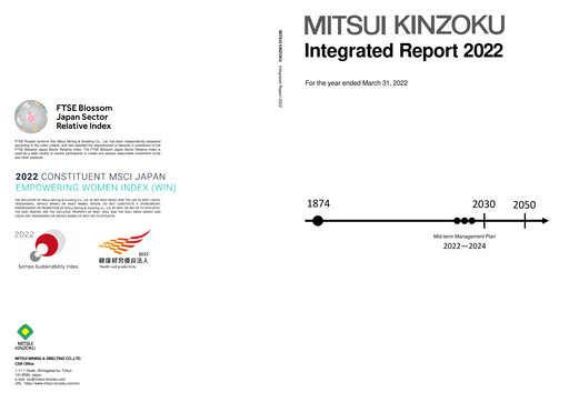 Miniature Mitsui Mining & Smelting Rapport annuel 2022