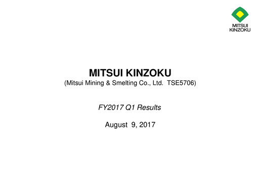 Thumbnail Mitsui Mining & Smelting Quarterly Report 2017-q1