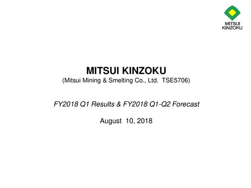 Thumbnail Mitsui Mining & Smelting Quarterly Report 2018-q1