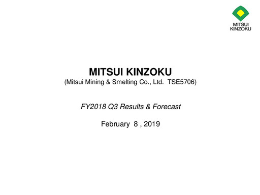Thumbnail Mitsui Mining & Smelting Quarterly Report 2018-q3