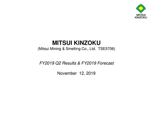 Thumbnail Mitsui Mining & Smelting Quarterly Report 2019-q2