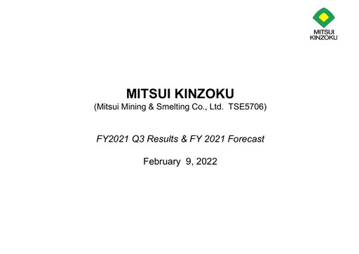 Thumbnail Mitsui Mining & Smelting Quarterly Report 2021-q3