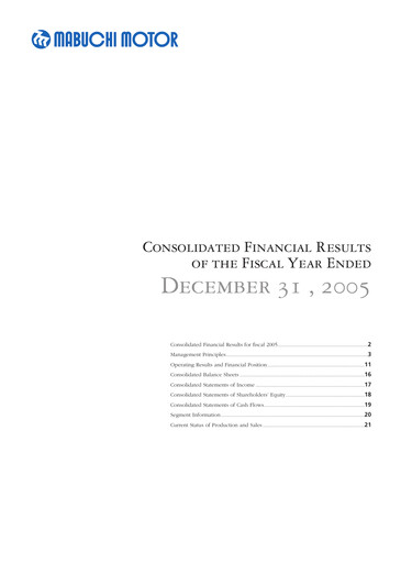 Vorschaubild Mabuchi Motor Finanzmitteilung 2005