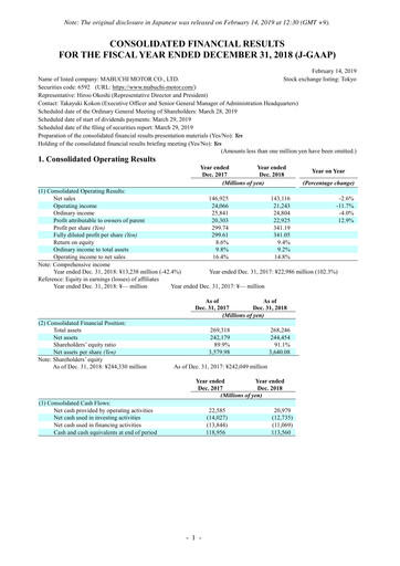 Vorschaubild Mabuchi Motor Finanzmitteilung 2018