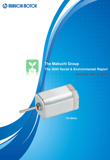Thumbnail Mabuchi Motor Sustainability Report 2020