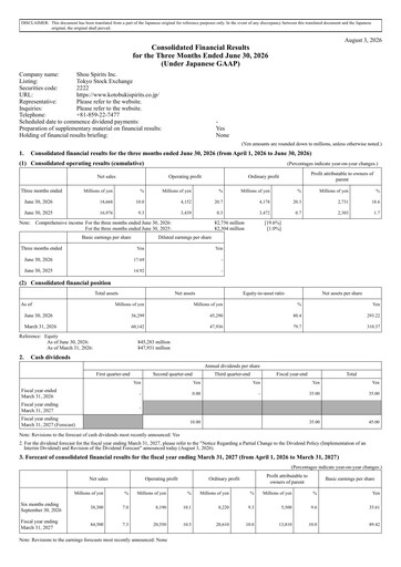Thumbnail Kotobuki Spirits Quarterly Report 2027-q1