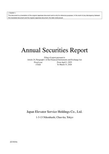 Thumbnail Japan Elevator Service Holdings Financial Report 2026