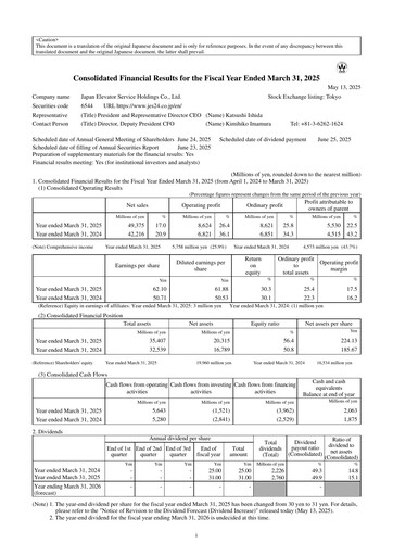Thumbnail Japan Elevator Service Holdings Financial Statement 2025