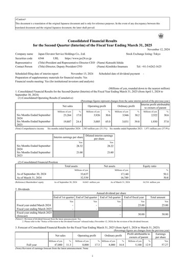 Thumbnail Japan Elevator Service Holdings Half-year Report 2025-h1