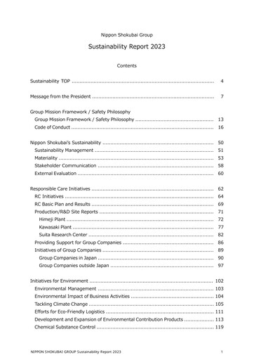 Thumbnail Nippon Shokubai Sustainability Report 2023