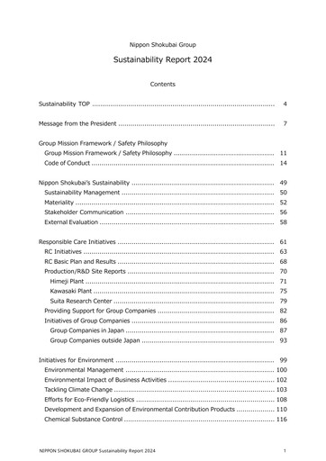 Thumbnail Nippon Shokubai Sustainability Report 2024