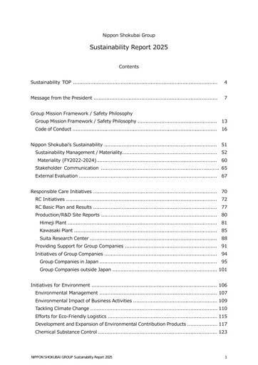 Thumbnail Nippon Shokubai Sustainability Report 2025