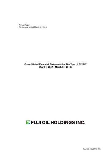 Thumbnail Fuji Oil Holdings Financial Statement 2017
