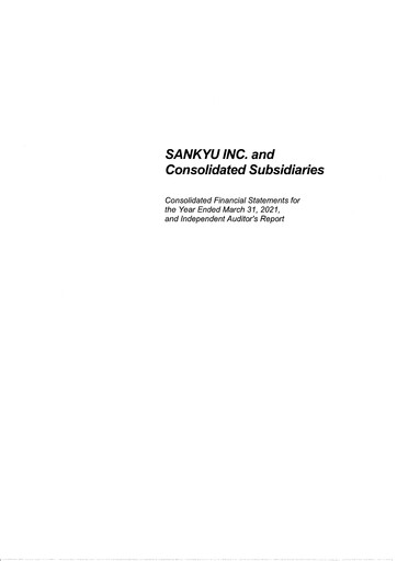 Thumbnail Sankyu Financial Statement fy2020