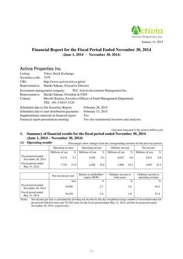Thumbnail Activia Properties Financial Report 2014