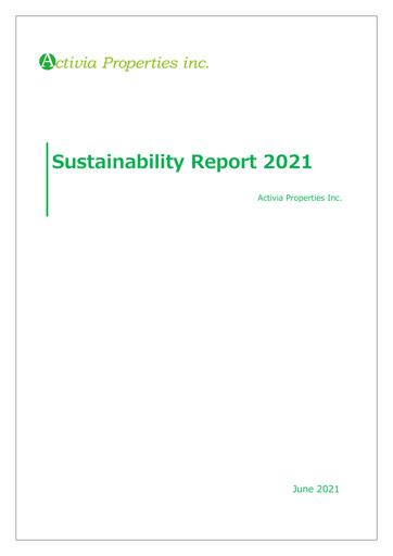Thumbnail Activia Properties Sustainability Report 2021