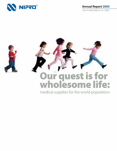 Thumbnail Nipro Corporation Annual Report 2005