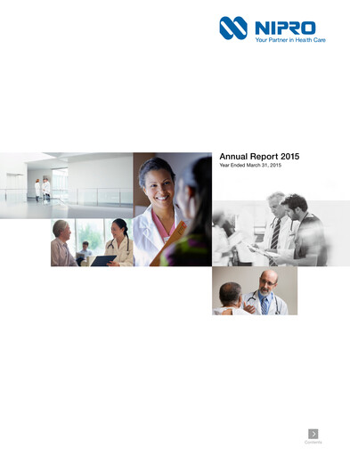 Thumbnail Nipro Corporation Annual Report 2015