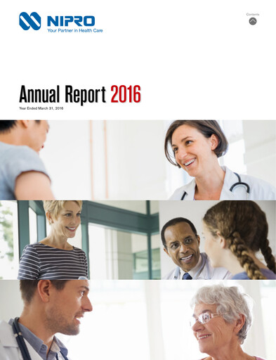 Thumbnail Nipro Corporation Annual Report 2016