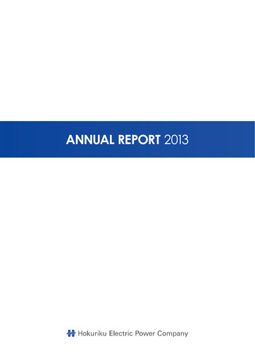 Thumbnail Hokuriku Electric Power Company Annual Report 2013