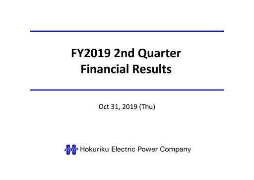 Thumbnail Hokuriku Electric Power Company Quarterly Report 2019-q2