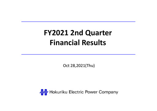 Thumbnail Hokuriku Electric Power Company Quarterly Report 2021-q2