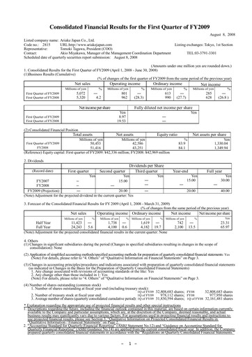Thumbnail ARIAKE JAPAN Quarterly Report fy2009-q1