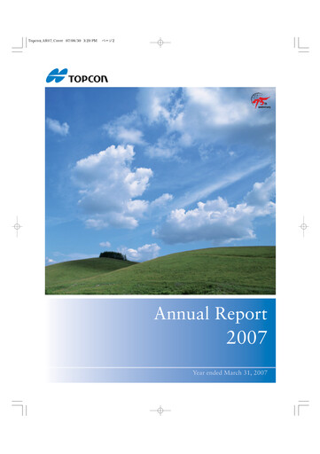 Thumbnail Topcon Corporation Annual Report 2007